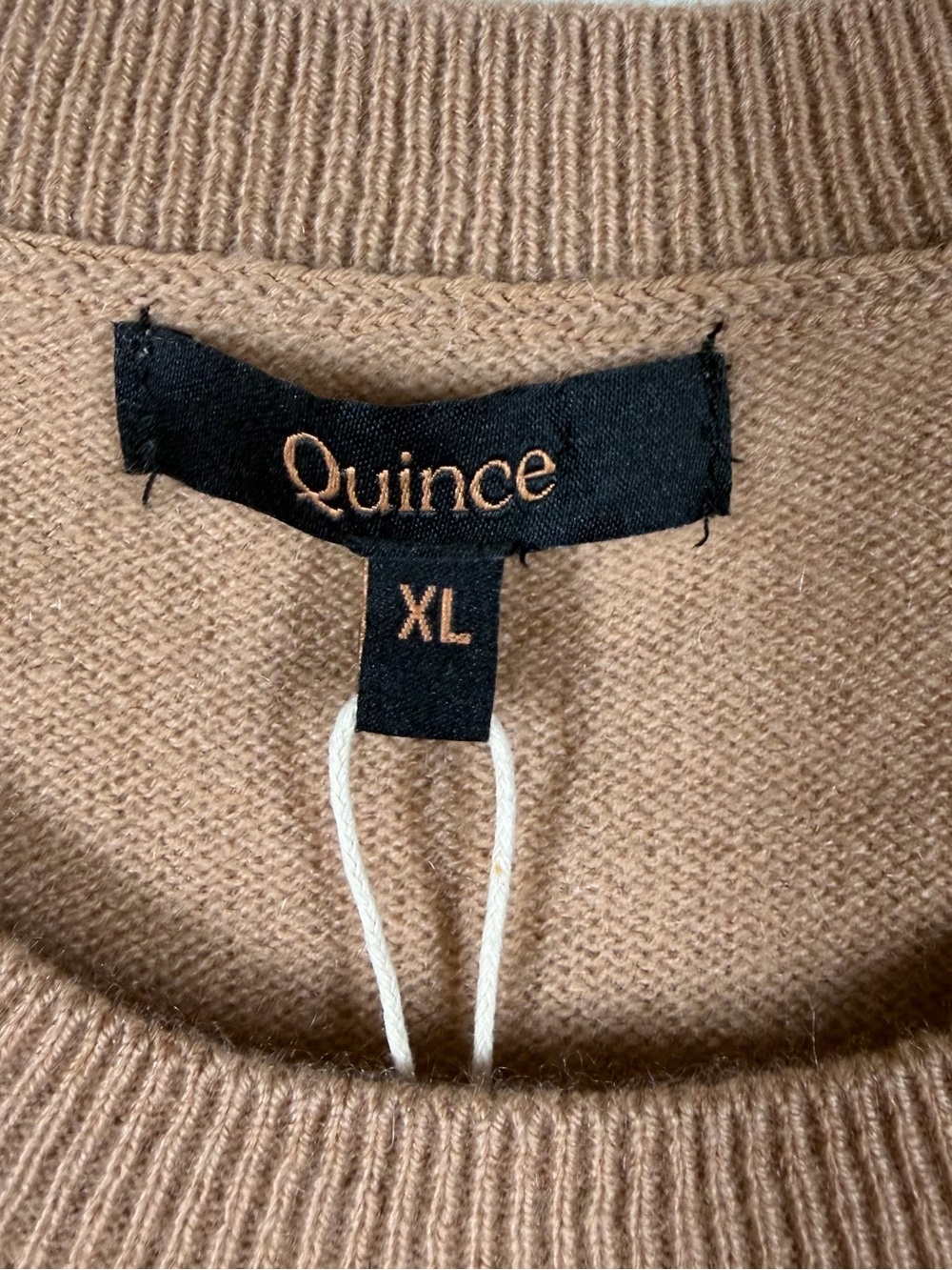 Quince NWT Tan Mongolian Cashmere Short Sleeve Sweater Top - Picture 3 of 7